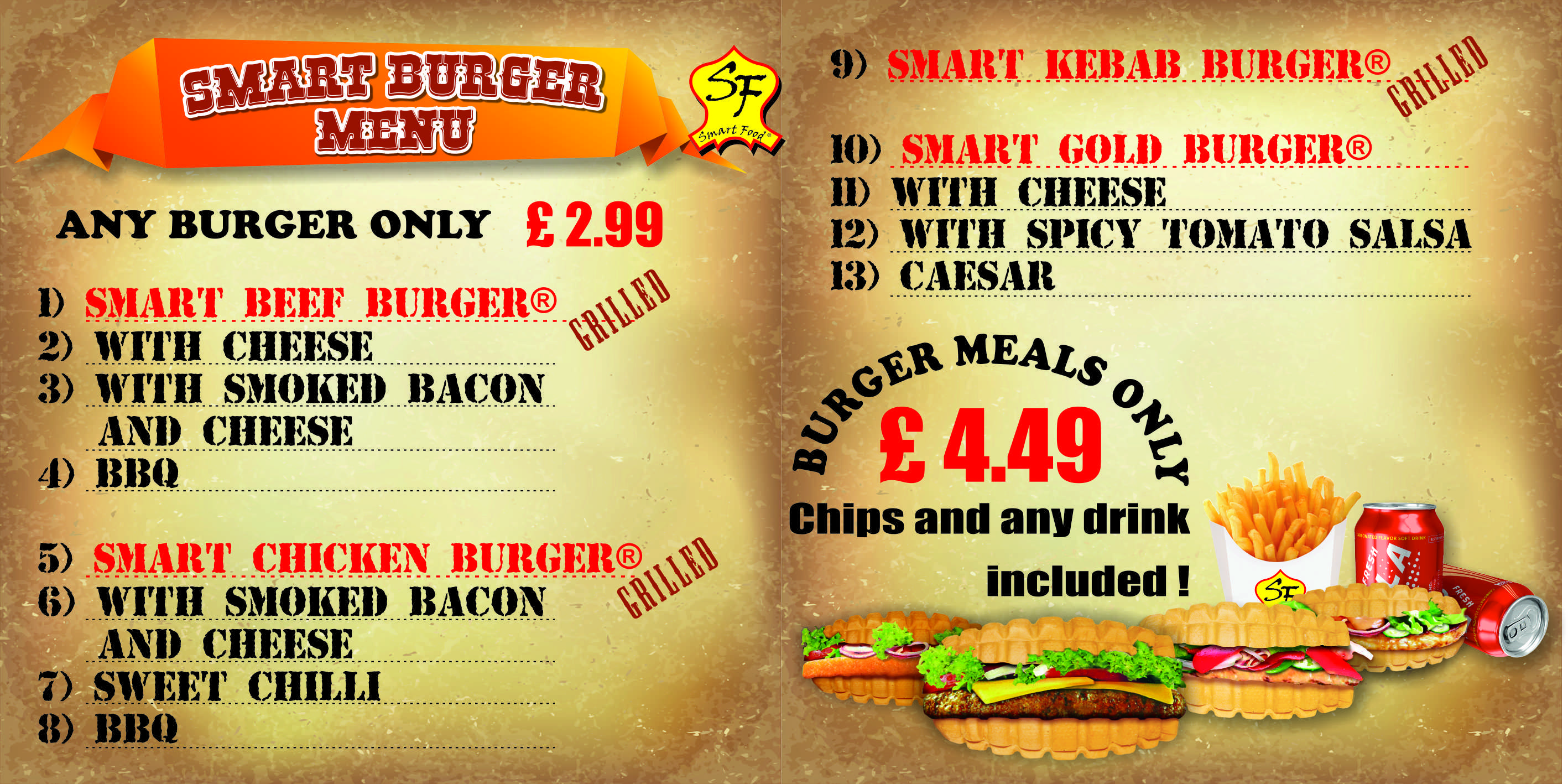 Smart Food Menütafel 1