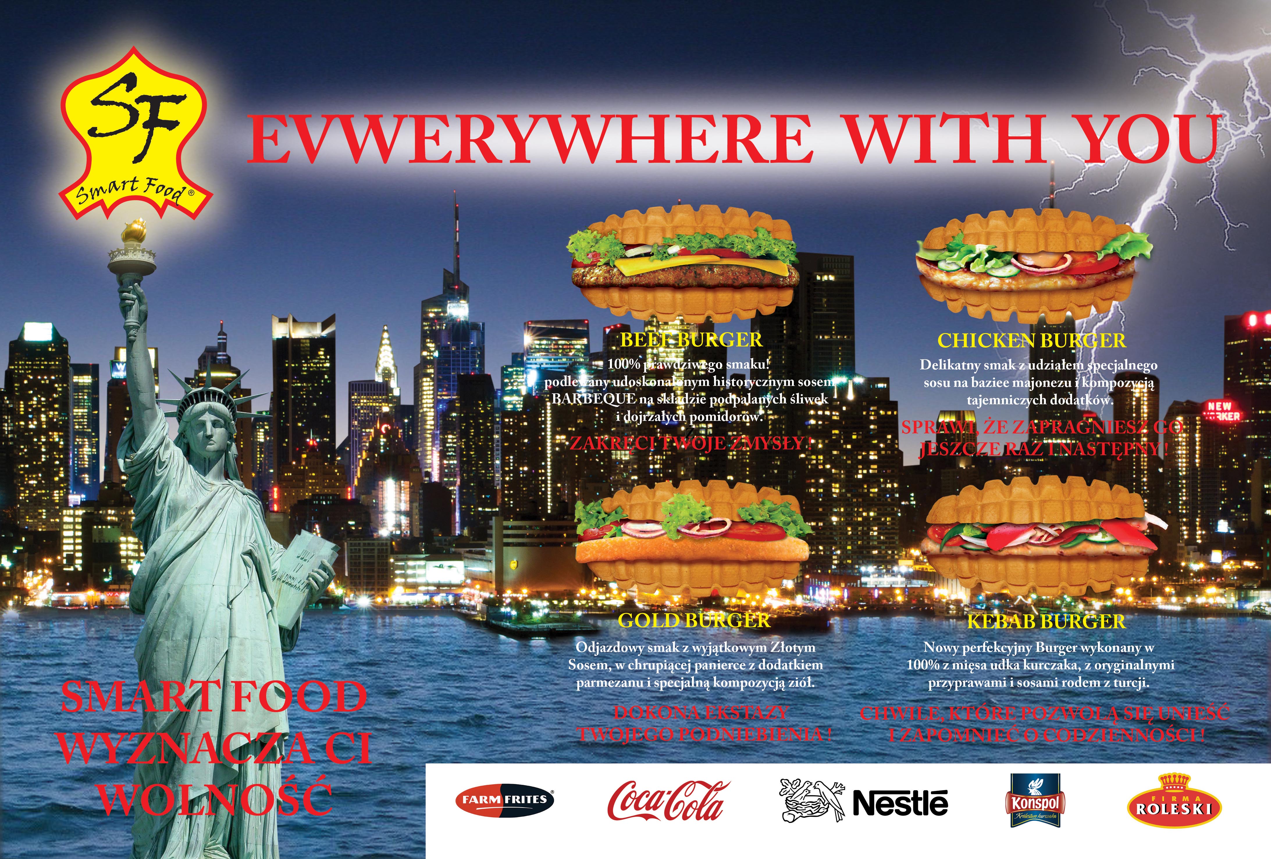 Smart Food Burger-Kollektion mit Freiheitsstatue
