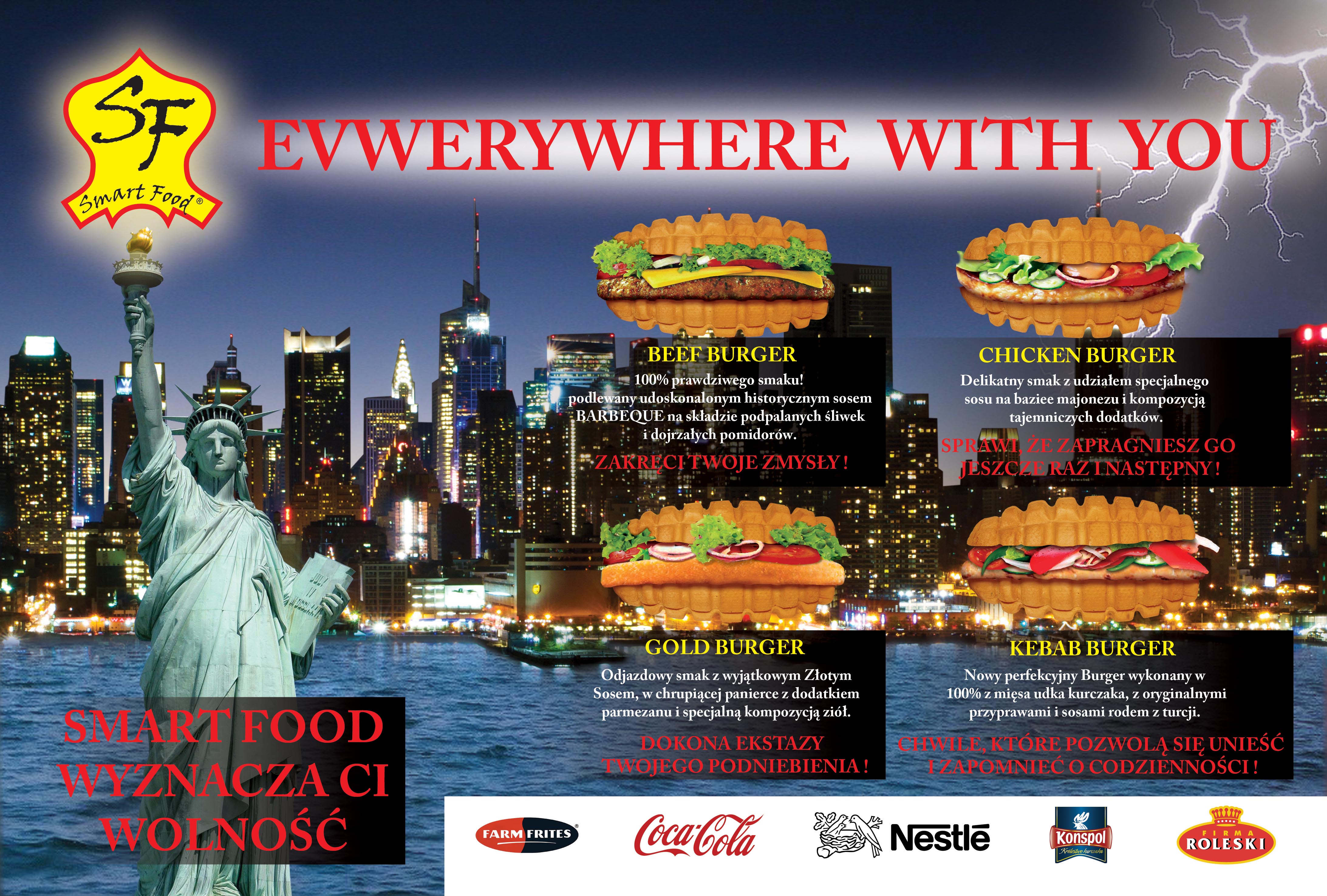 Smart Food Burger-Varianten im nächtlichen New York